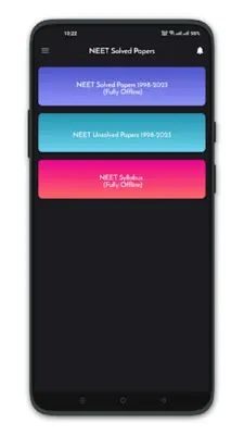 NEET Solved Papers android App screenshot 1