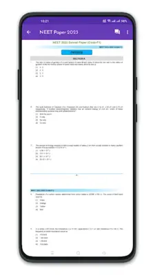 NEET Solved Papers android App screenshot 2