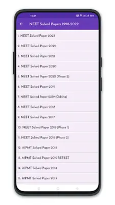 NEET Solved Papers android App screenshot 5